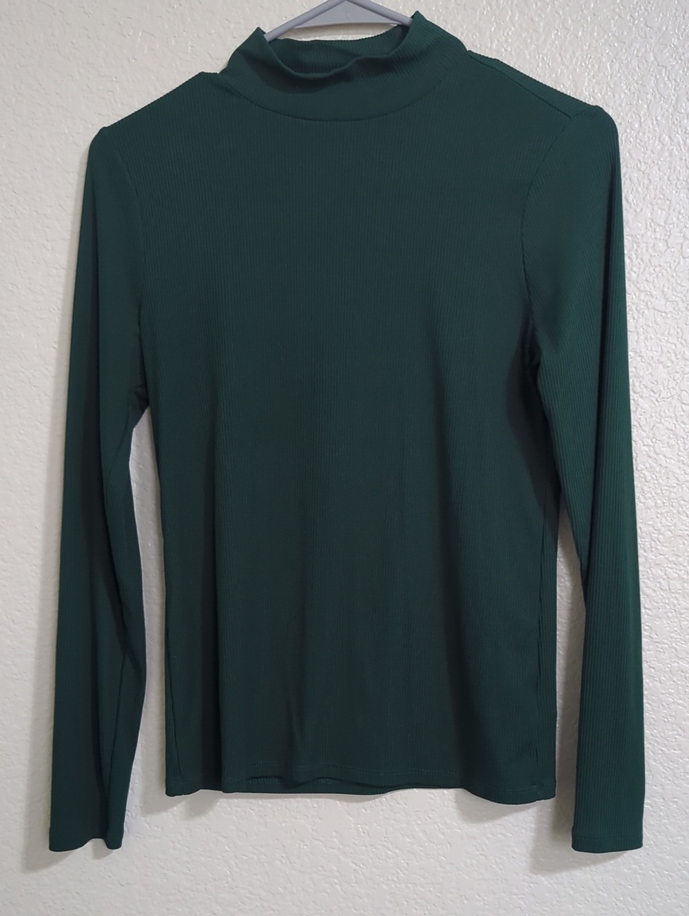 No Boundaries Forest Green Long Sleeve Mock Neck Top